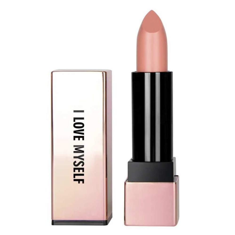 RealHer Moisturizing Lipstick I Love Myself Nude Pink Rose Gold Tube NEW